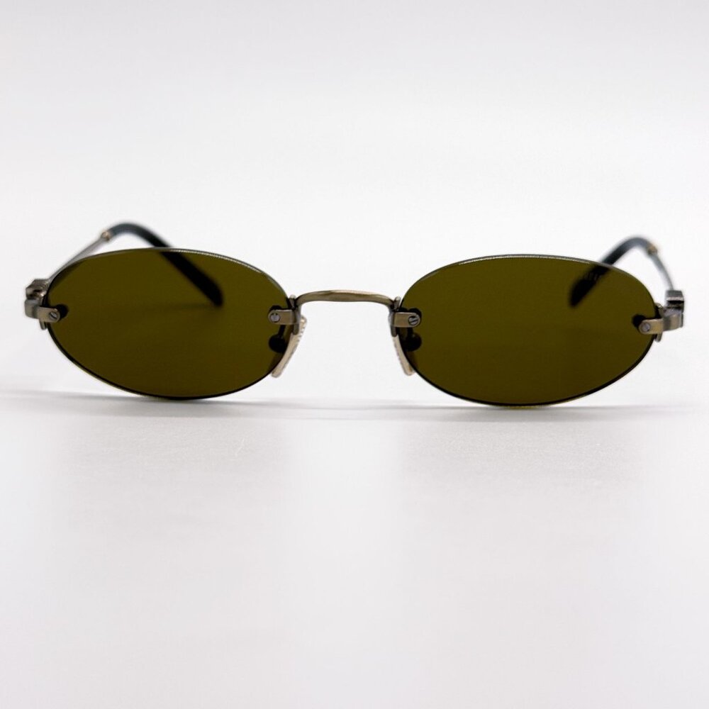 NEW MIU MIU SUNGLASSES MUA54S 26C09Z OVAL GOLD WOMEN MU A54S SMU A54 - Picture 3 of 12